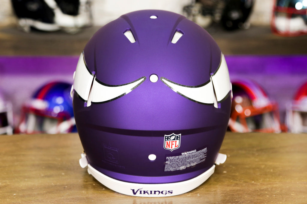 Minnesota Vikings On-Field Alternate Classic Tribute Riddell Full Size  Authentic SpeedFlex Helmet Satin Purple Shell