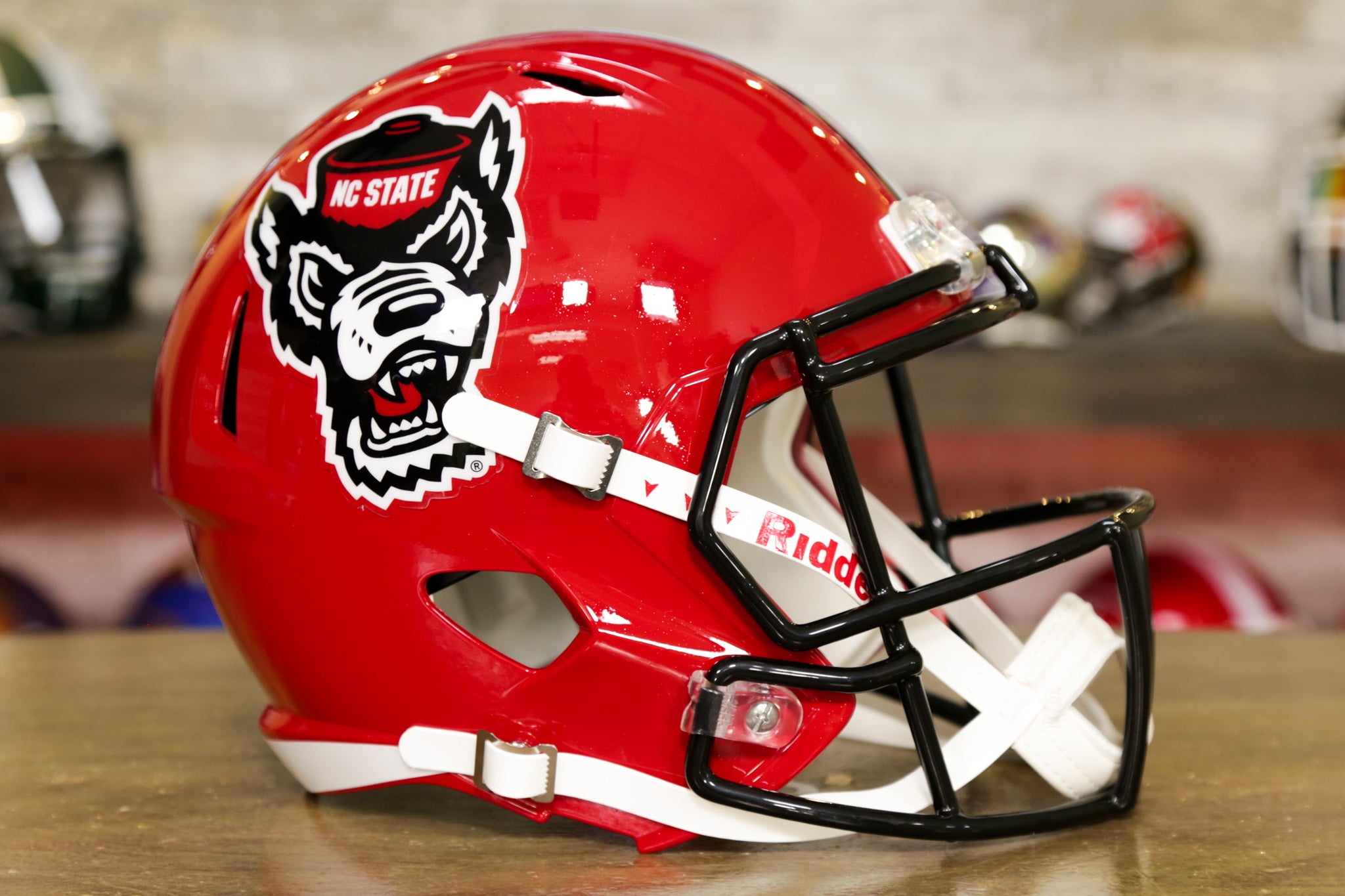 NC State Wolfpack Riddell Speed Replica Helmet - Glittery Red Tuffy