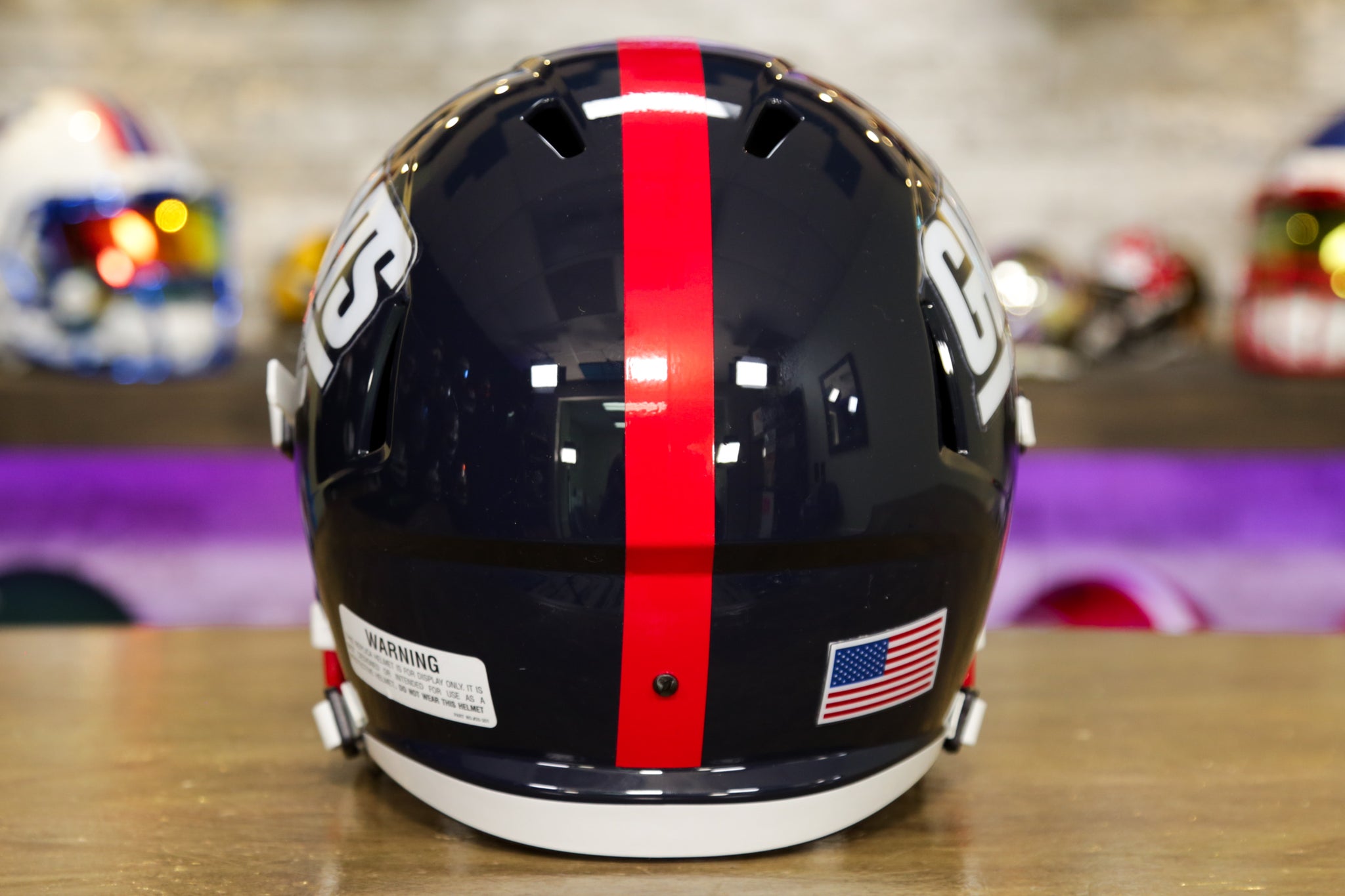 This NY Giants helmet is tough 