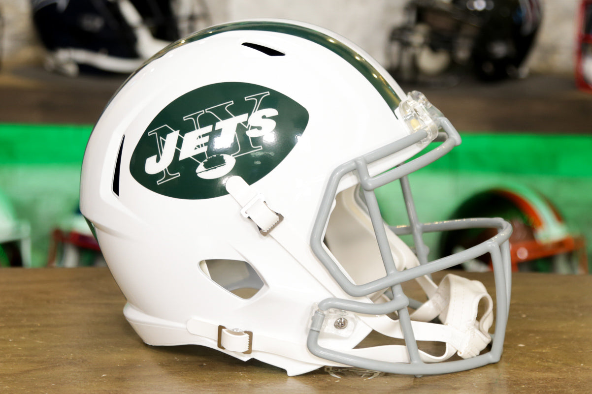 New York Jets Riddell Speed Display Helmet - 1965-1977 Throwback