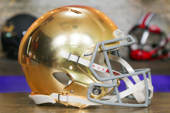 Casco Auténtico Notre Dame Fighting Irish Riddell Speed ​​- HydroFX Gold