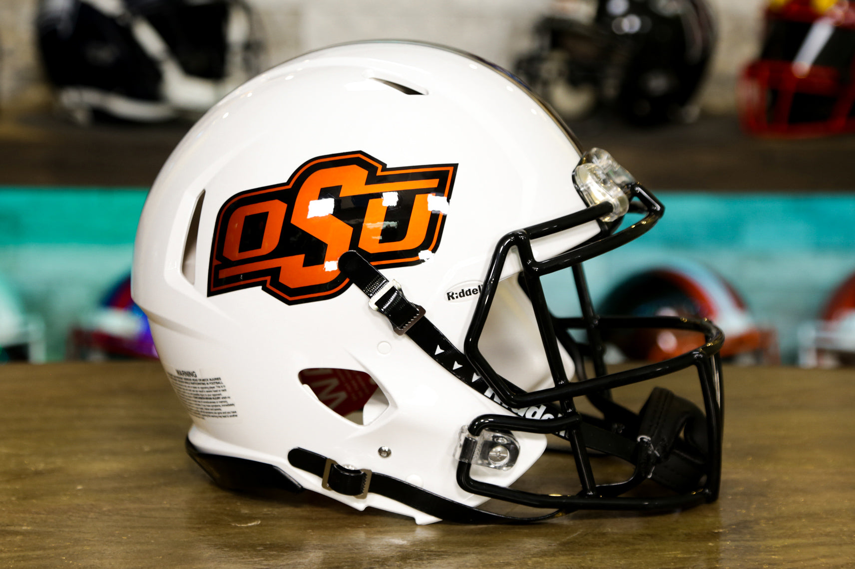 Oklahoma State Cowboys Riddell Speed Authentic Helmet - Chrome Orange Decals