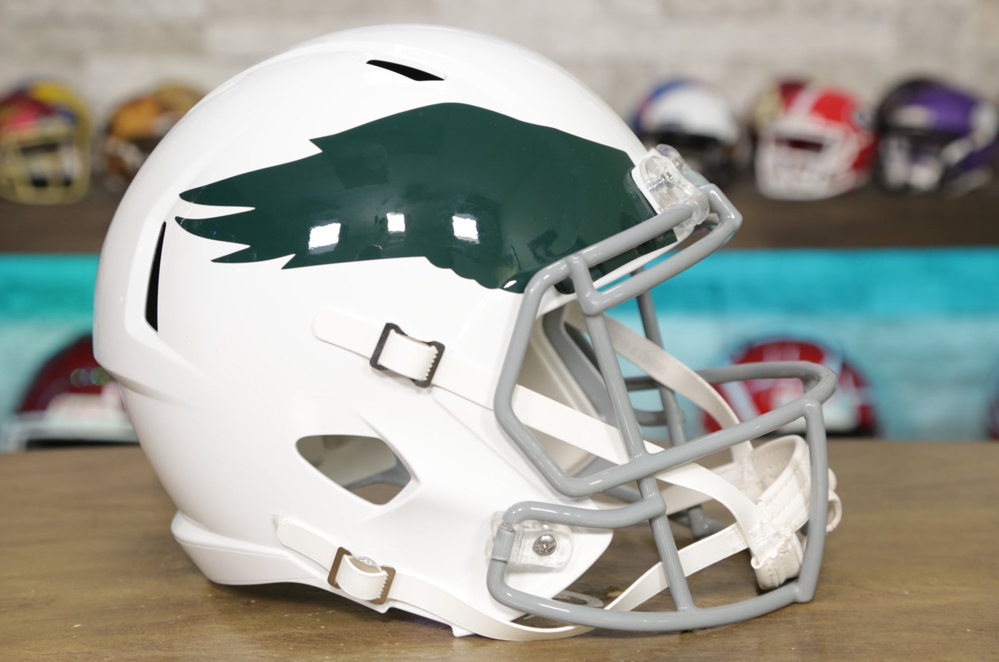 Philadelphia Eagles Riddell Speed Replica Helmet - 1969-1973 Throwback