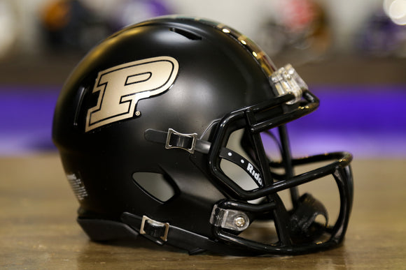 Purdue Boilermakers Riddell Speed Mini Helmet - Satin Black