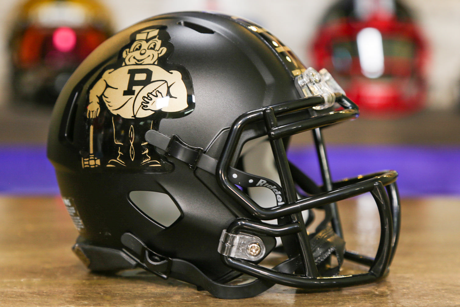 Purdue Boilermakers Riddell Speed ​​Mini Casco - Vintage Pete