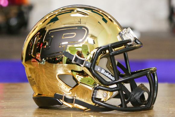 Purdue Boilermakers Riddel Speed Mini Helmet - Gold Chrome