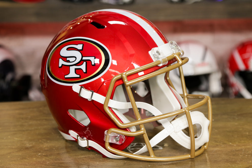 Custom Hydro Dipped 49ers Mini Helmets -   Finland