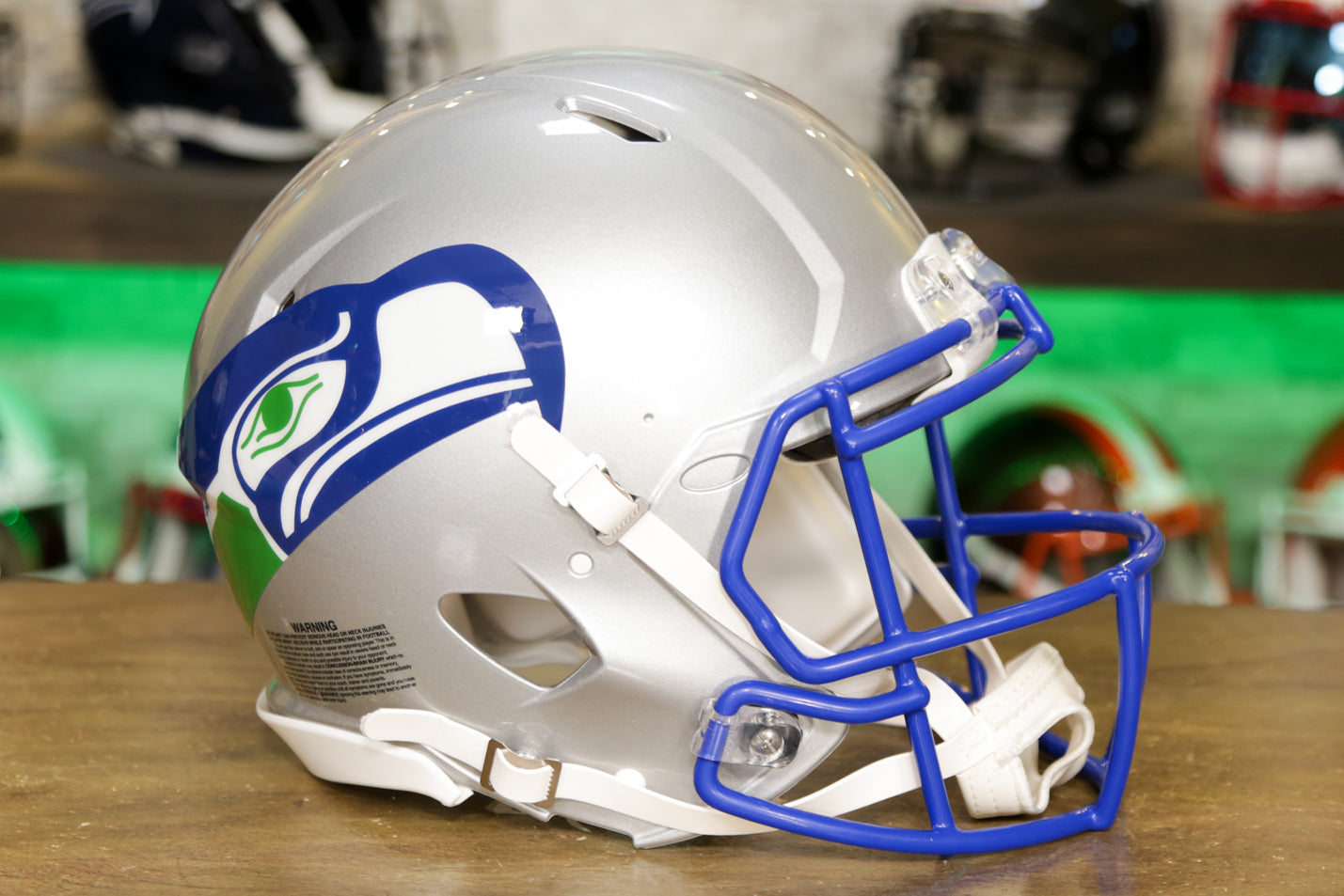 Casco auténtico Seattle Seahawks Riddell Speed ​​- Retroceso 1983-2001