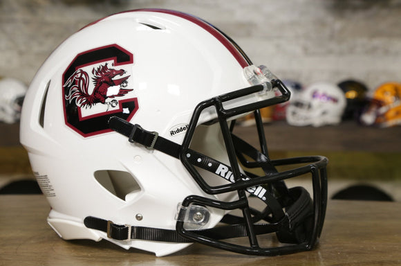 Casco Auténtico South Carolina Gamecocks Riddell Speed ​​- Blanco