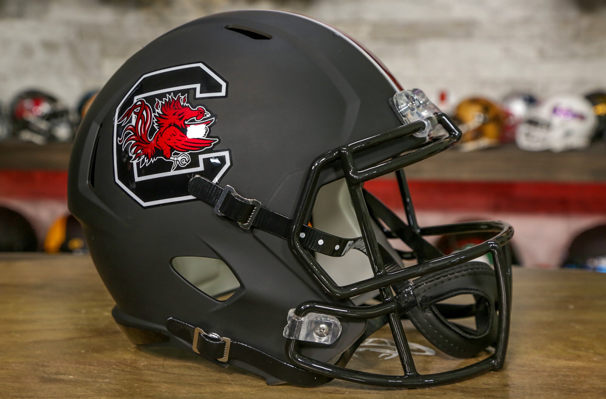 South Carolina Gamecocks Riddell Speed Replica Helmet - Matte Black