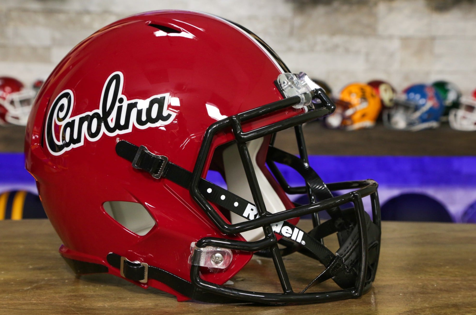 South Carolina Gamecocks Riddell Speed Replica Helmet - Garnet Script