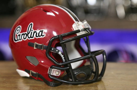 South Carolina Gamecocks Riddell Speed Mini Helmet - Garnet Script