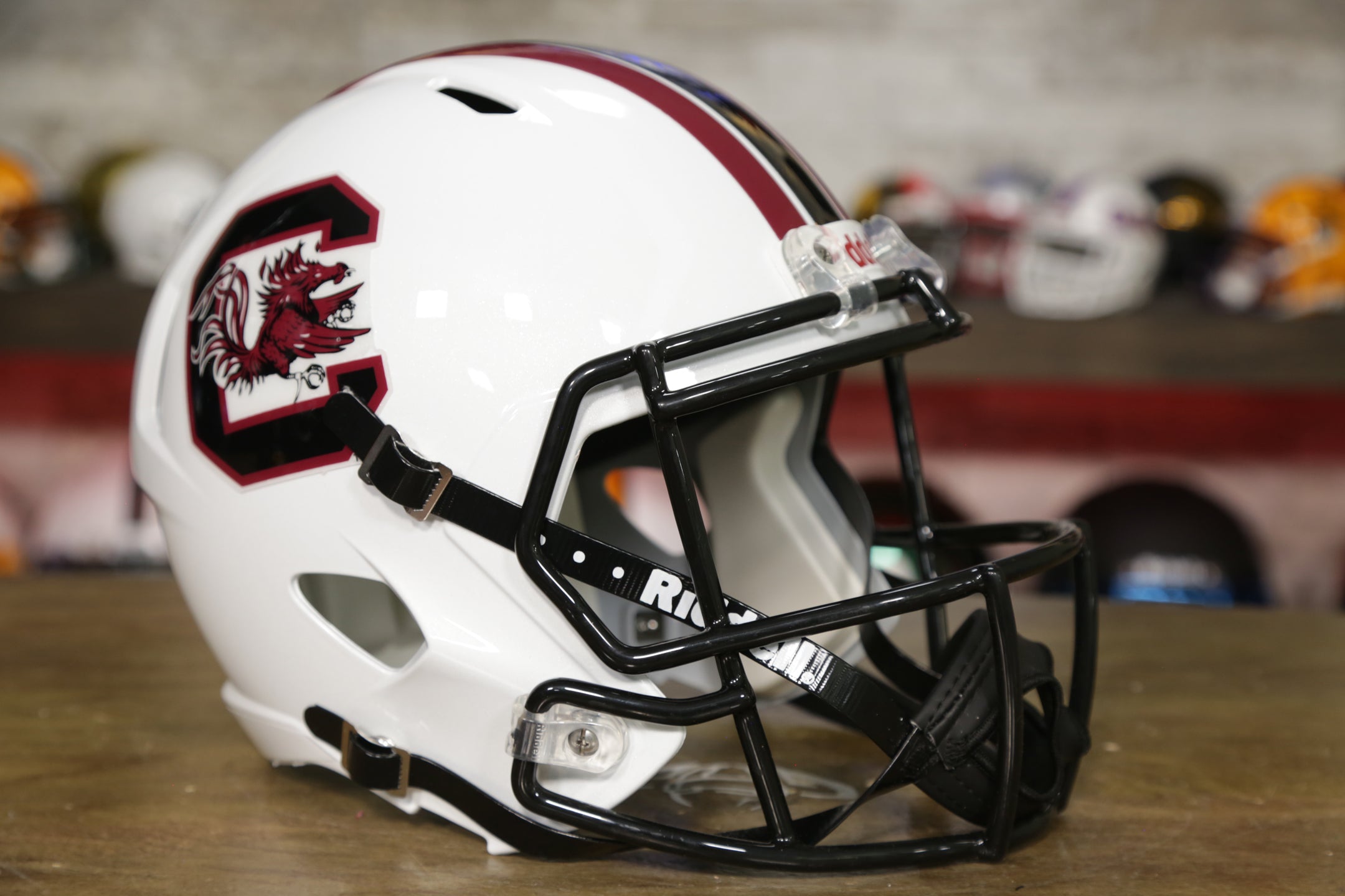 Réplica de casco South Carolina Gamecocks Riddell Speed ​​- Blanco