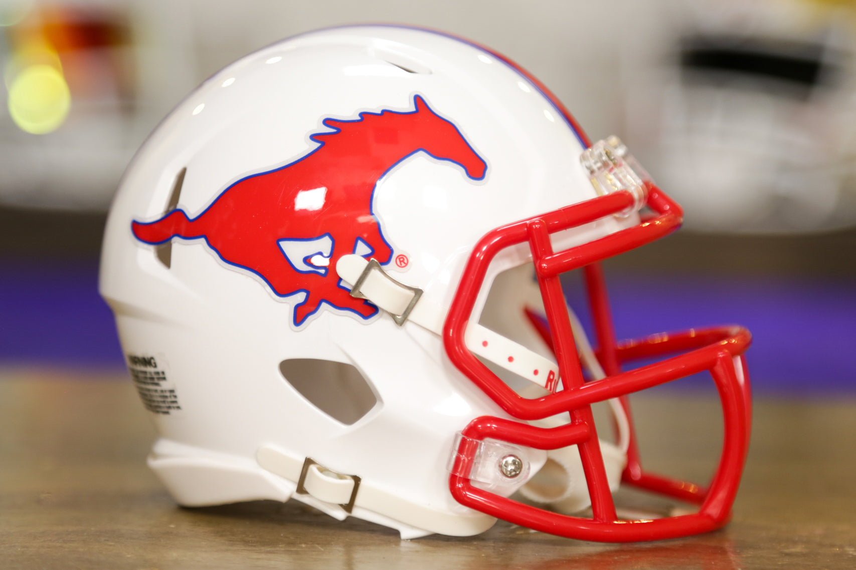 Southern Methodist Mustangs Riddell Speed Mini Helmet