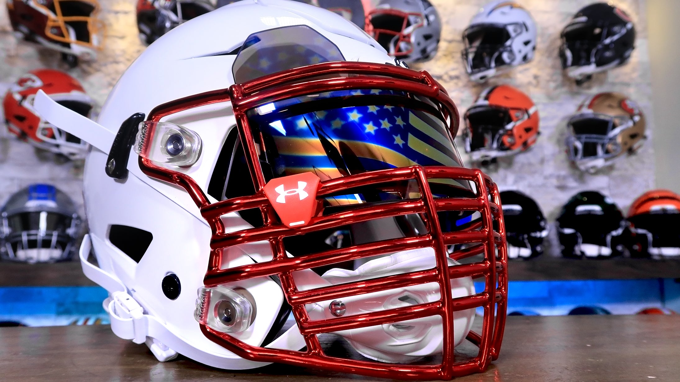 Under armour on sale football helmets