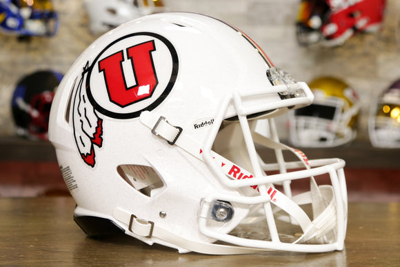 Utah Utes Riddell Speed Authentic Helmet - White