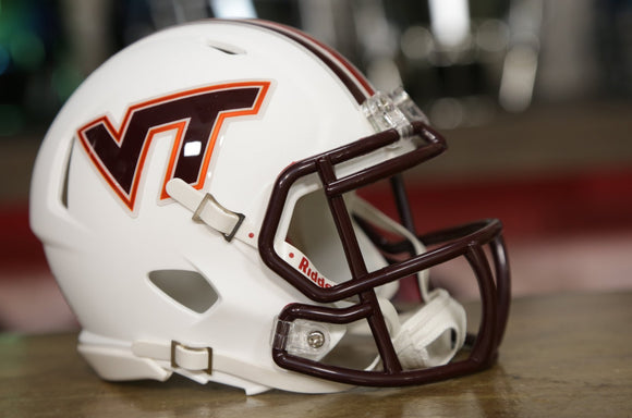 Virginia Tech Hokies Riddell Speed Mini Helmet - Flat White