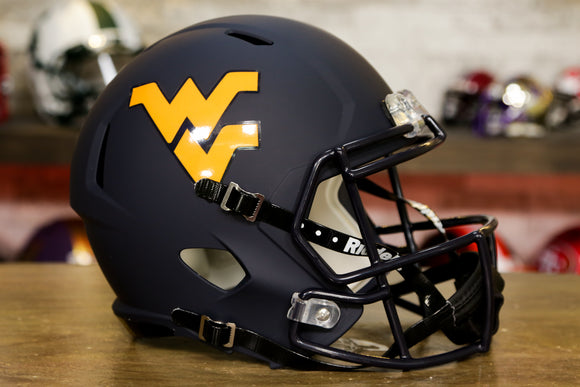 West Virginia Mountaineers Riddell Speed Replica Helmet - Matte Navy