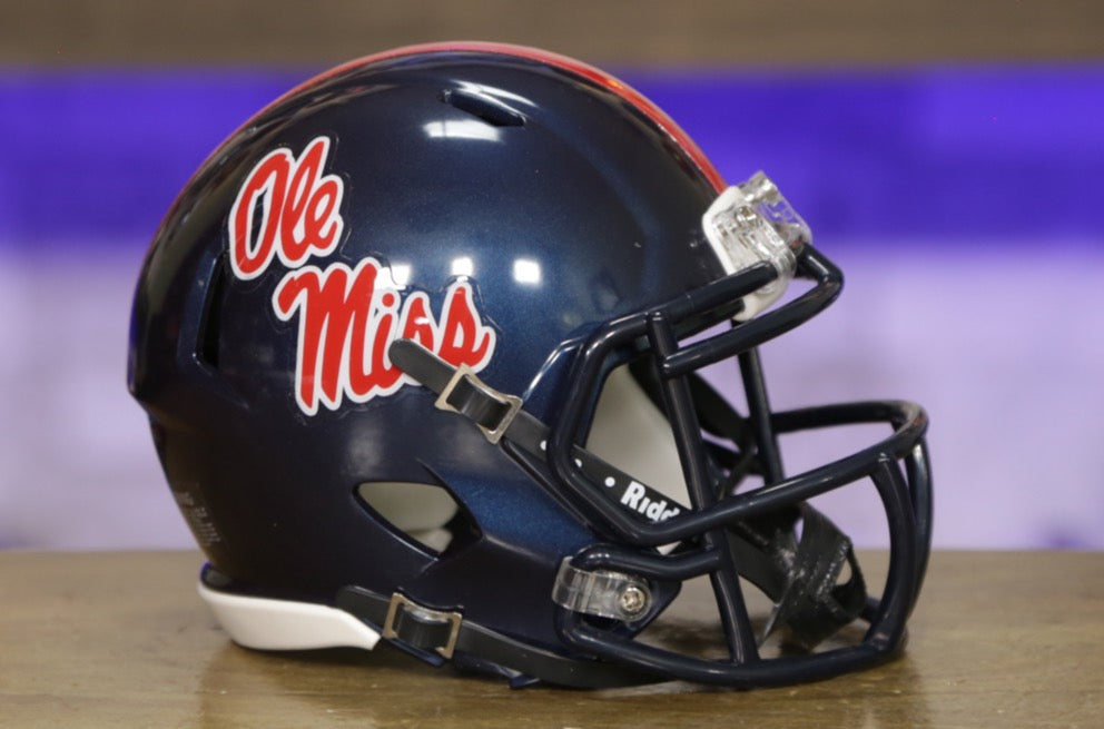 Mississippi Rebels Riddell Speed Mini Helmet - Navy